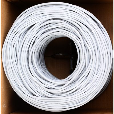 کابل اترنت Cat5e PVC داخلی OEM 305 متری جفت پیچ خورده بدون محافظ