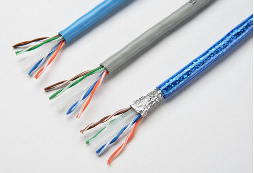 Cat5e Cat6 Cat6a کابل شبکه با سرعت بالا 23awg Hdpe عایق برای مانیتور
